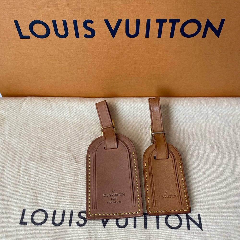 Louis Vuitton luggage tag set (large and small)